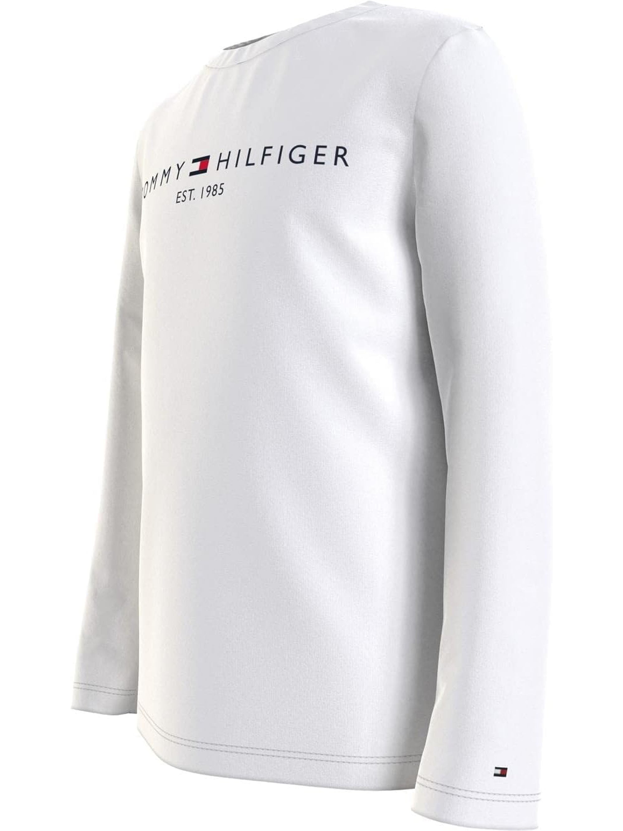 T-shirt TOMMY HILFIGER Bambino ESSENTIAL L/S Bianco