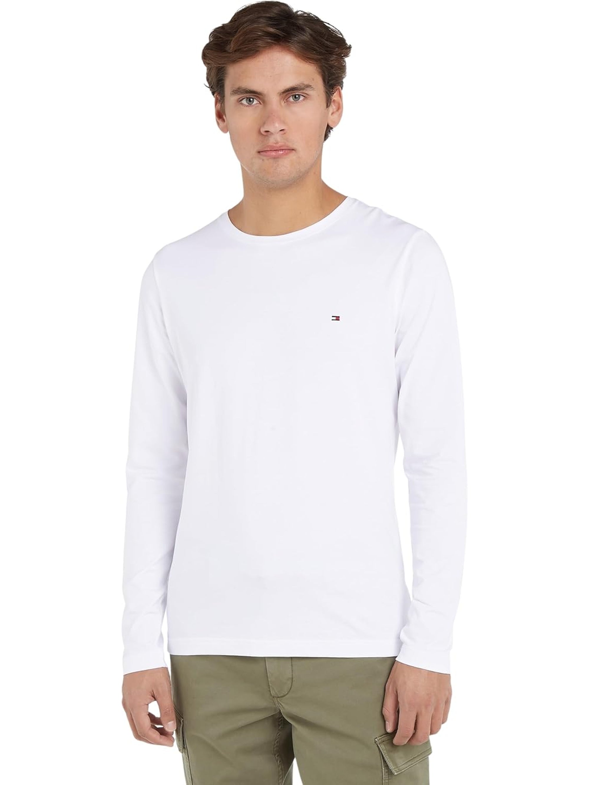 T-shirt TOMMY HILFIGER Uomo STRETCH SLIM FIT Bianco