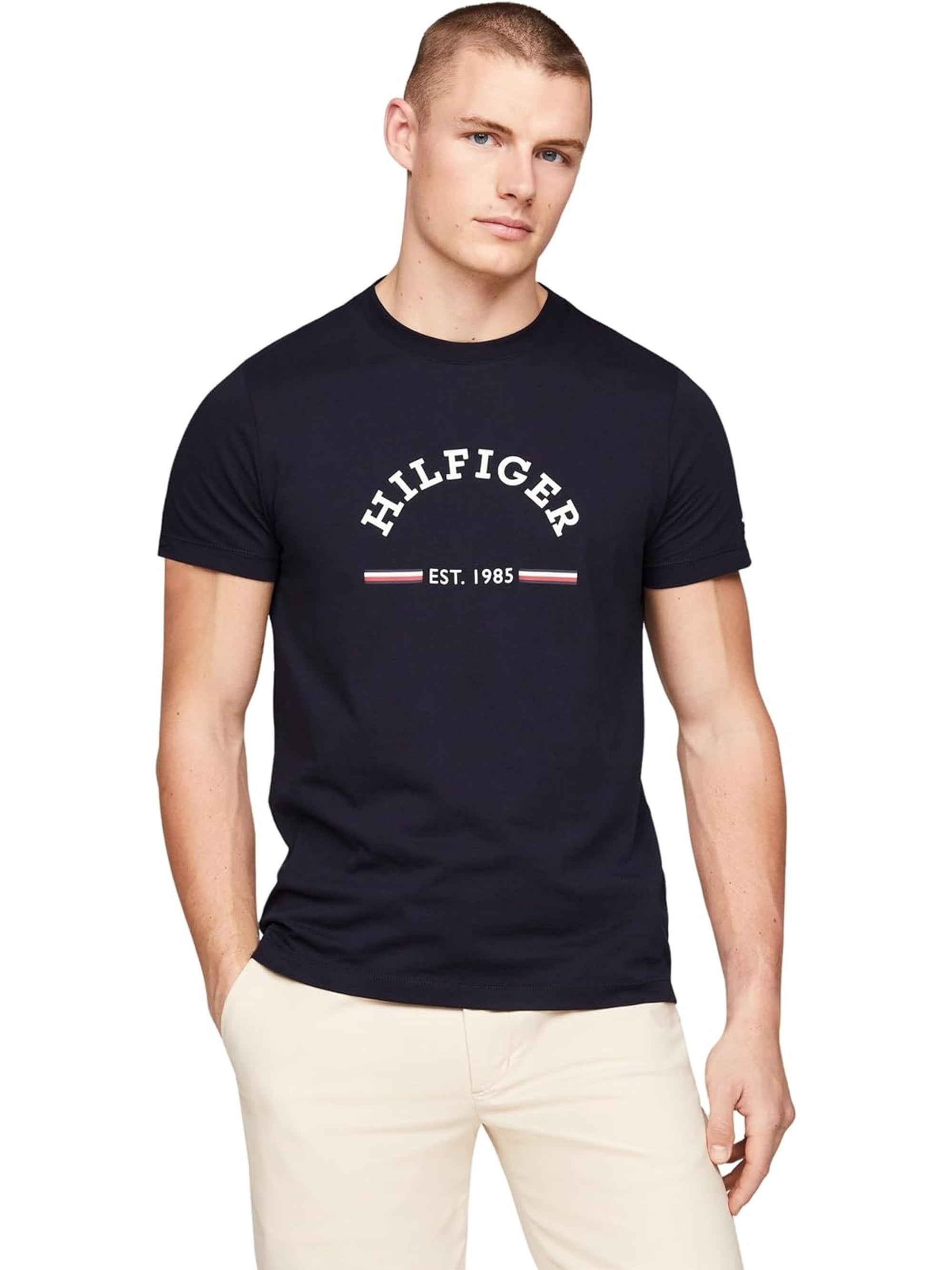 T-shirt TOMMY HILFIGER Uomo RWB ARCH Blu