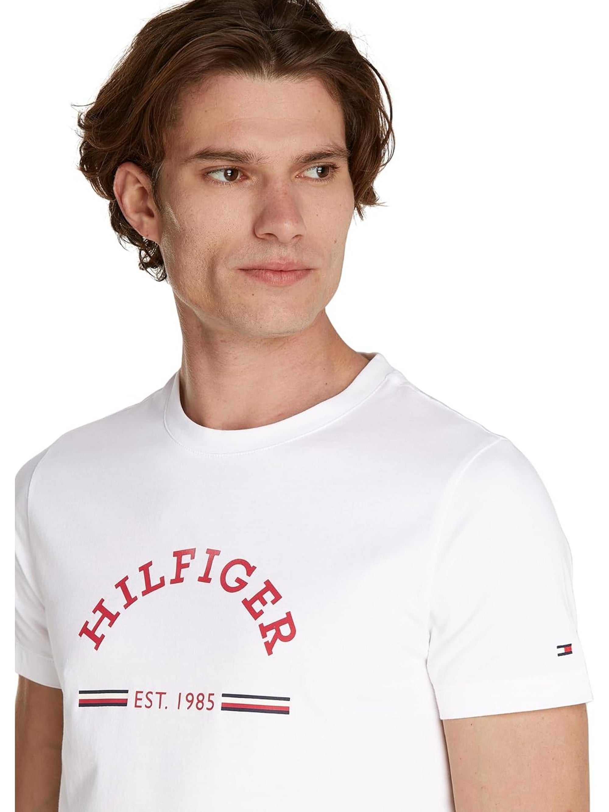 T-shirt TOMMY HILFIGER Uomo RWB ARCH Bianco