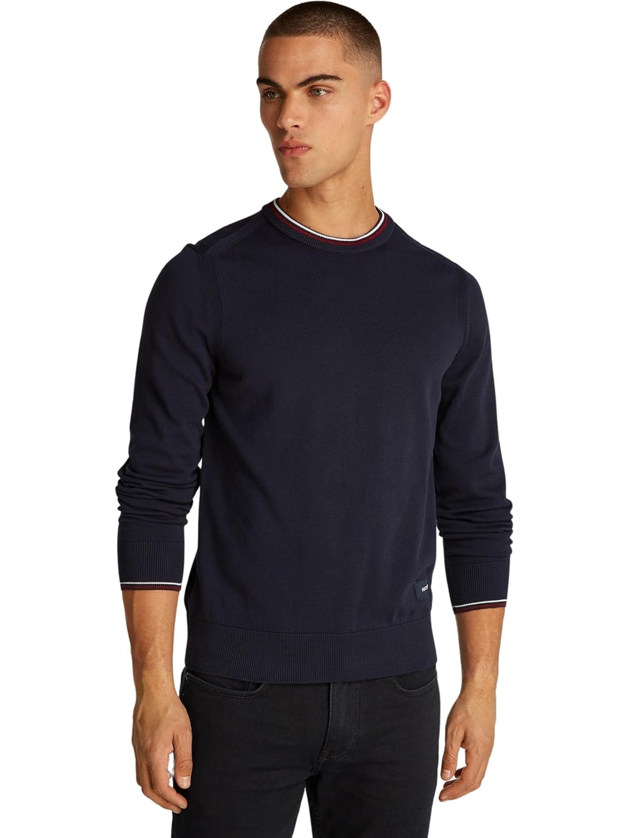 Pullover TOMMY HILFIGER Uomo COTTON CREW NECK Blu