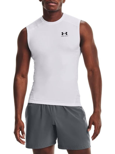 Canottiera Sportiva Under Armour Uomo Bianco Under Armour  Angolo dello Sport
