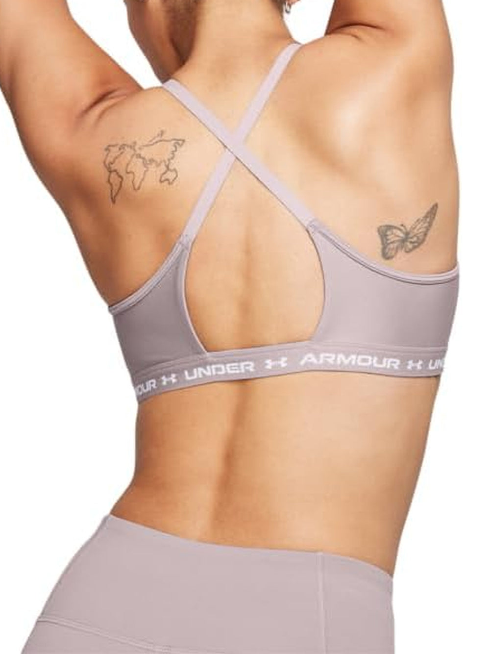 Reggiseno Under Armour Donna Ua Crossback Low Bra Lilla Under Armour  Angolo dello Sport