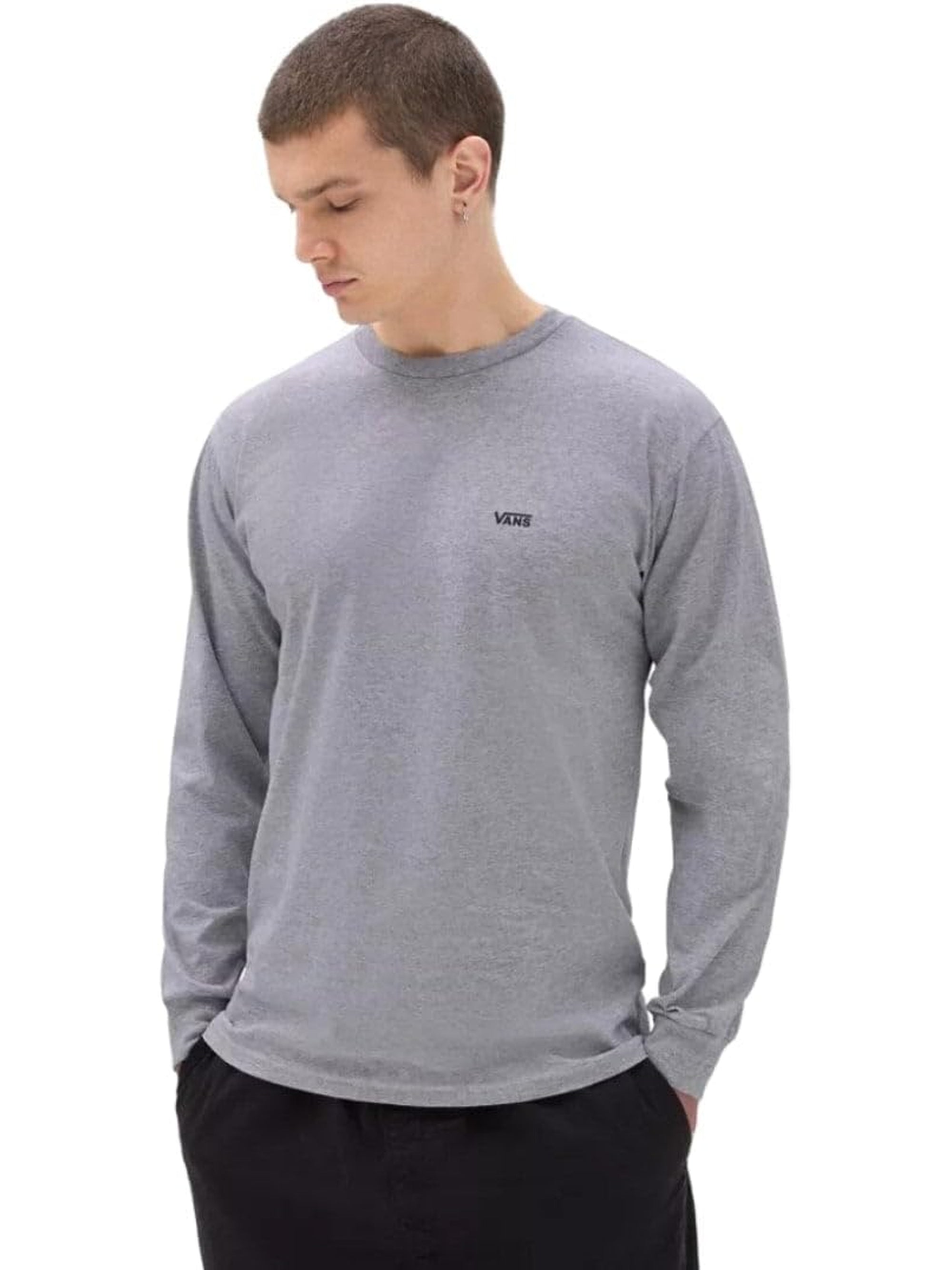 T-shirt VANS Uomo MN LEFT CHEST HIT LS Grigio