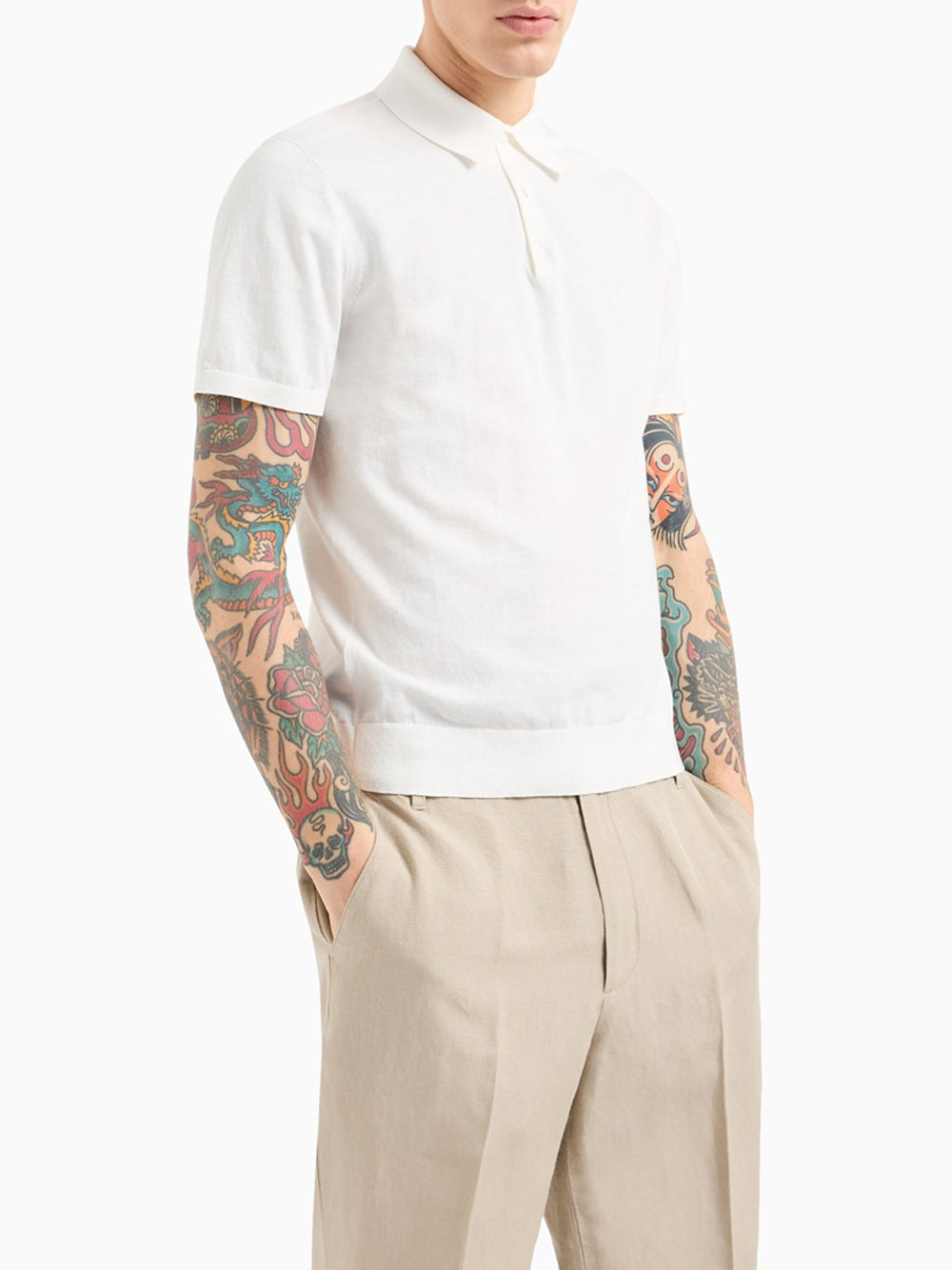 Polo Armani Exchange Uomo - Bianco