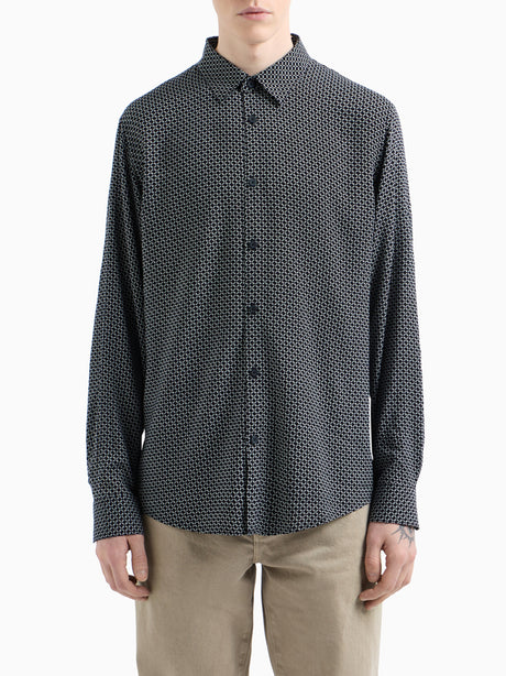 Camicia Casual Armani Exchange Uomo - Blu