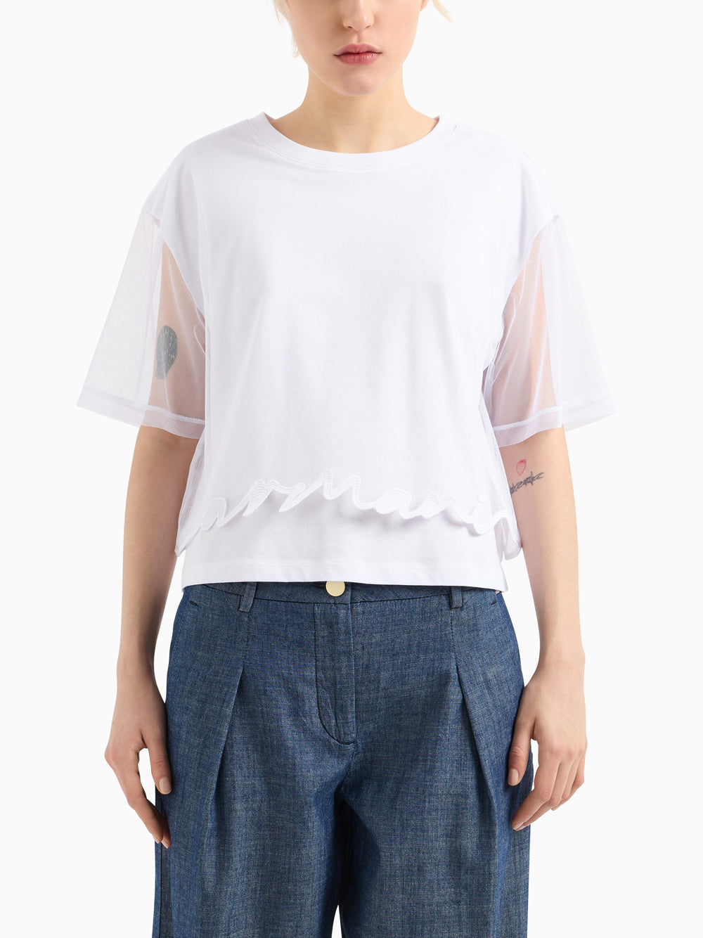 T-Shirt Armani Exchange Donna - Bianco
