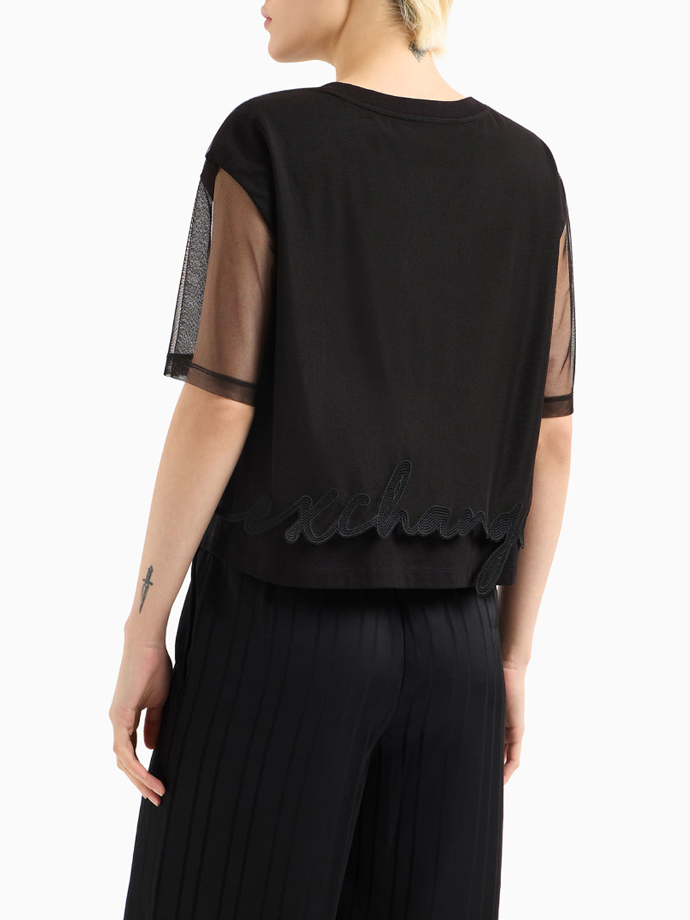T-Shirt Armani Exchange Donna - Nero