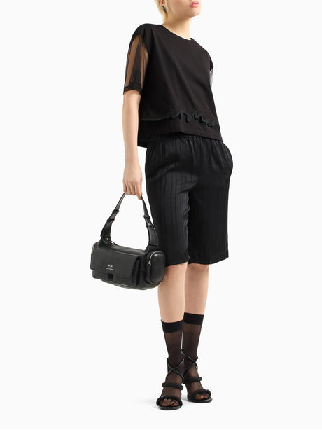 T-Shirt Armani Exchange Donna - Nero