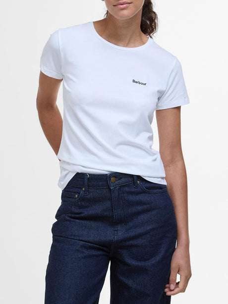 T-Shirt Saltford Barbour Donna - Bianco