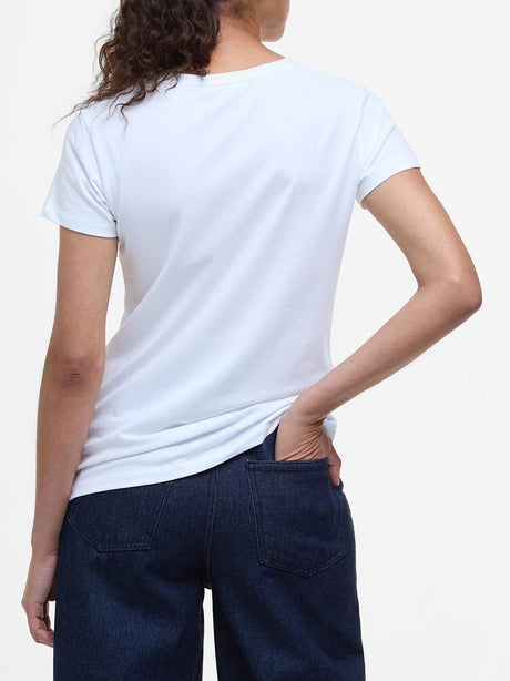 T-Shirt Saltford Barbour Donna - Bianco