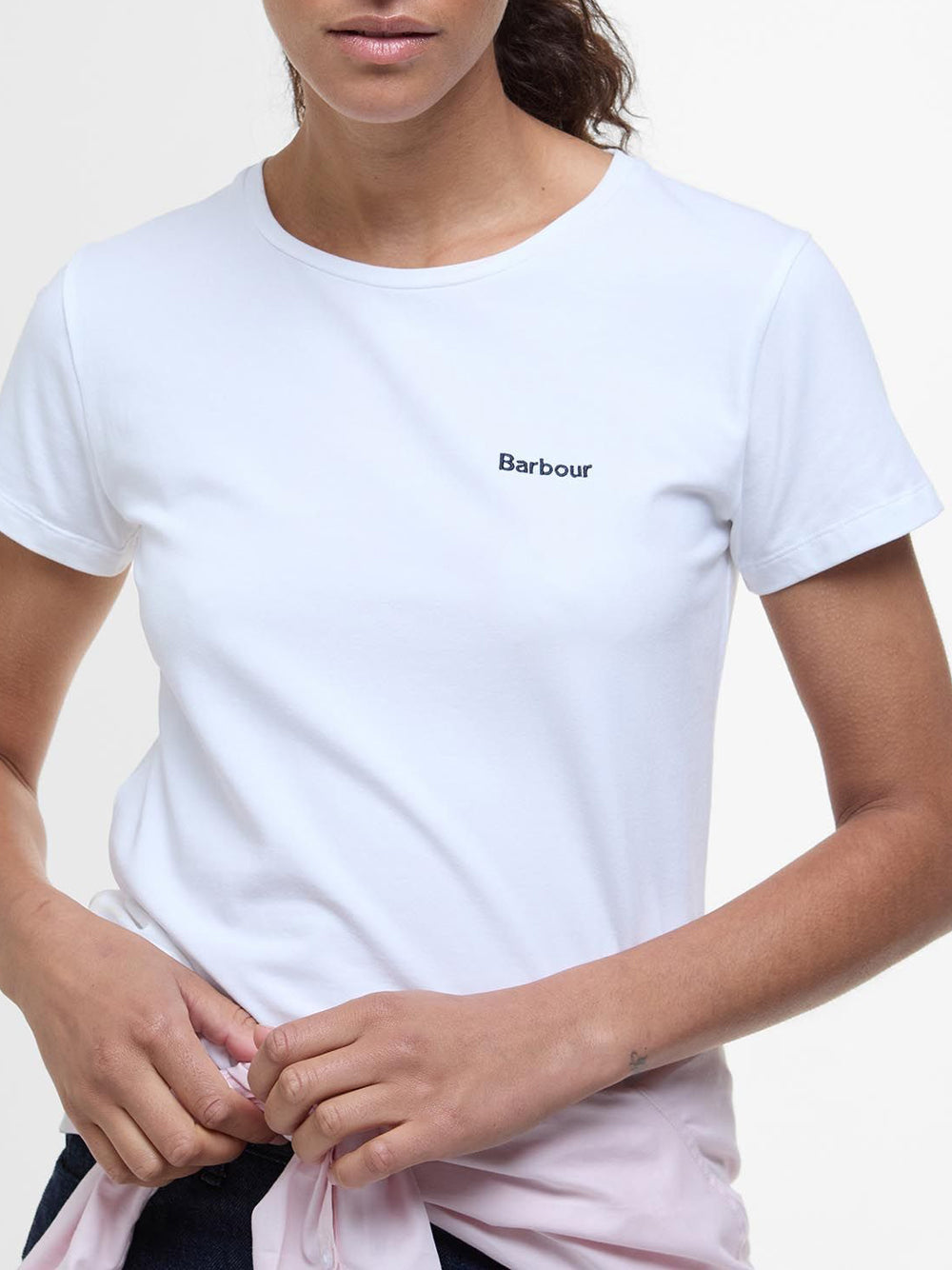 T-Shirt Saltford Barbour Donna - Bianco