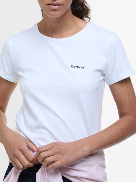 T-Shirt Saltford Barbour Donna - Bianco