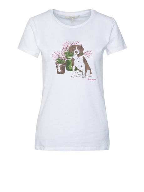 T-Shirt Bowland Barbour Donna - Bianco