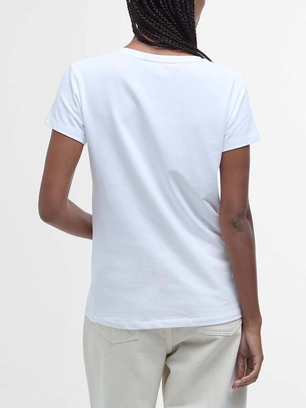 T-Shirt Bowland Barbour Donna - Bianco