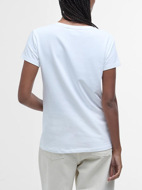 T-Shirt Bowland Barbour Donna - Bianco