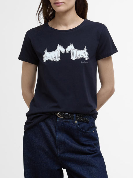 T-Shirt Highlands Barbour Donna - Navy