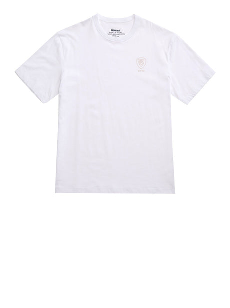 T-Shirt Eutaw Blauer Uomo - Bianco