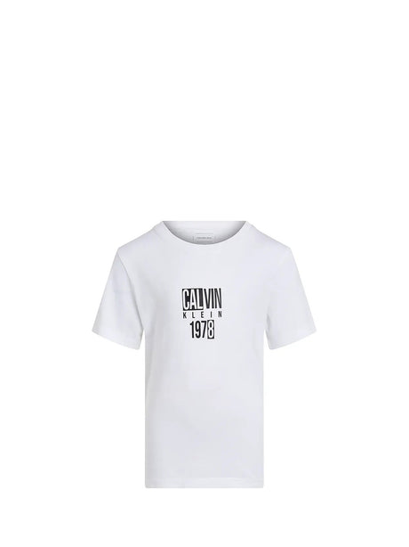 T-Shirt Calvin Klein Jr Bambino - Bianco