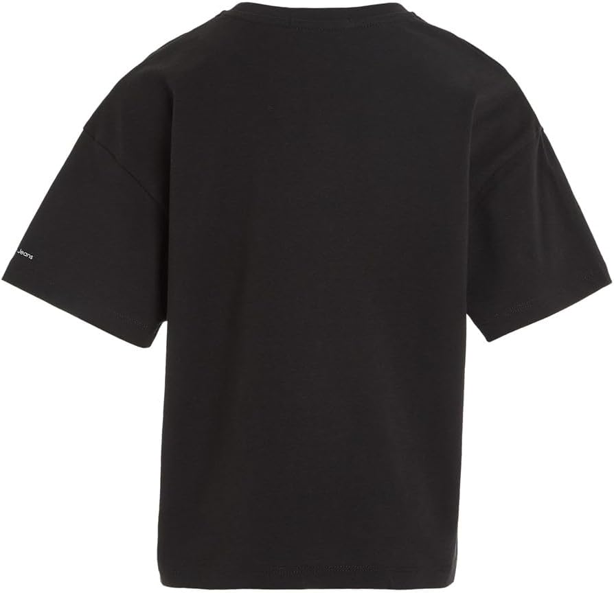 T-Shirt Ck Logo Boxy Calvin Klein Jr Bambina - Nero Calvin Klein  Angolo dello Sport