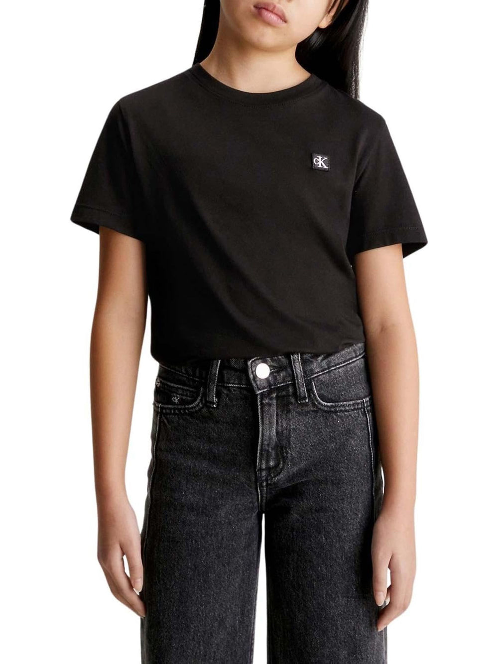 T-Shirt Calvin Klein Jr Bambino - Nero