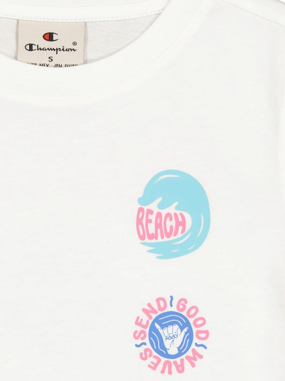 T-shirt Champion Bambina - Bianco