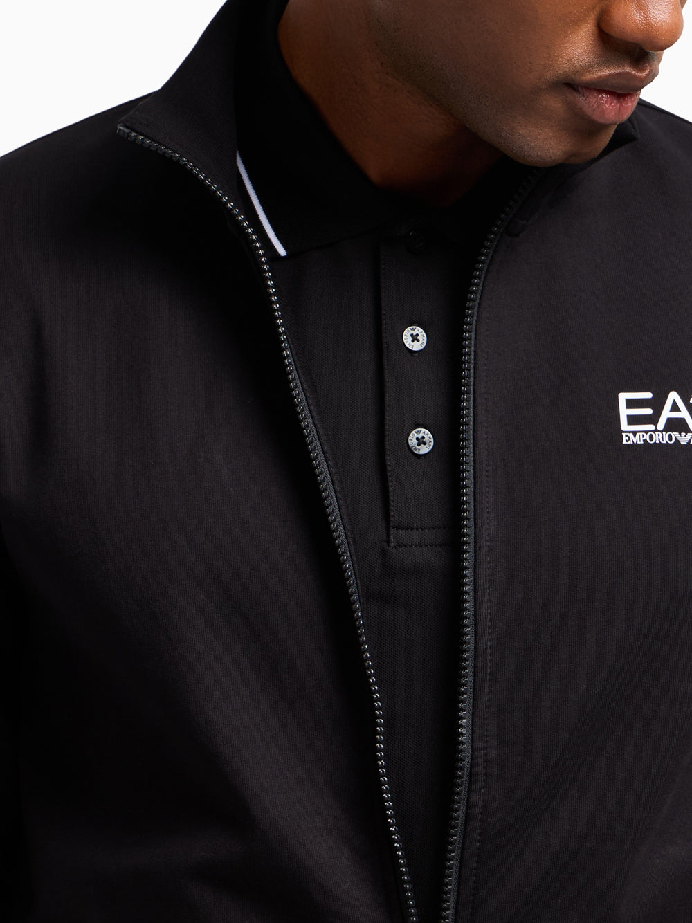 Felpa Zip Ea7 Uomo - Nero