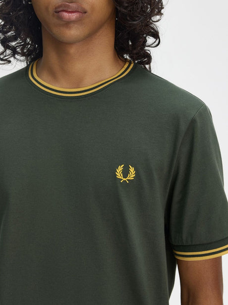 T-Shirt Fred Perry Twin Tipped Uomo - Verde