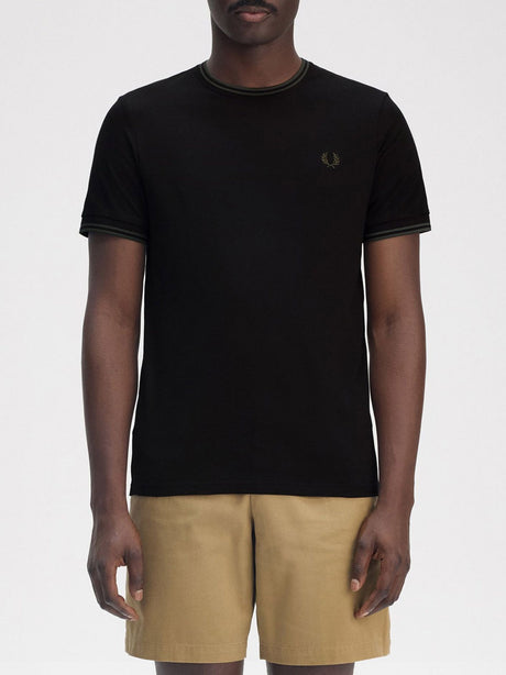 T-Shirt Fred Perry Twin Tipped Uomo - Nero