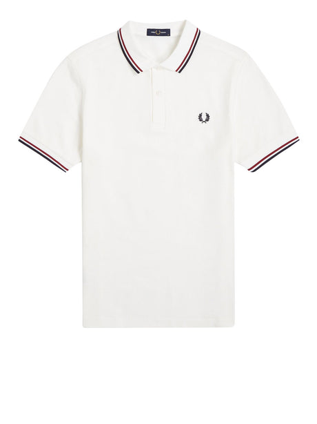 Polo Fred Perry Twin Tipped Uomo - Bianco