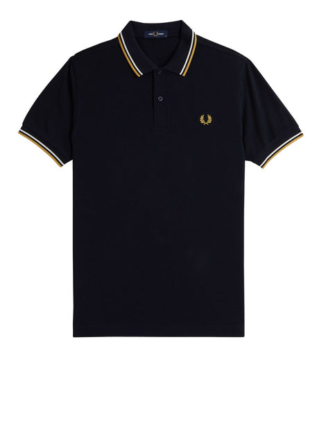 Polo Fred Perry Twin Tipped Uomo - Blu