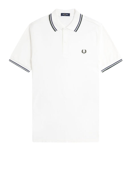 Polo Fred Perry Twin Tipped Uomo - Bianco