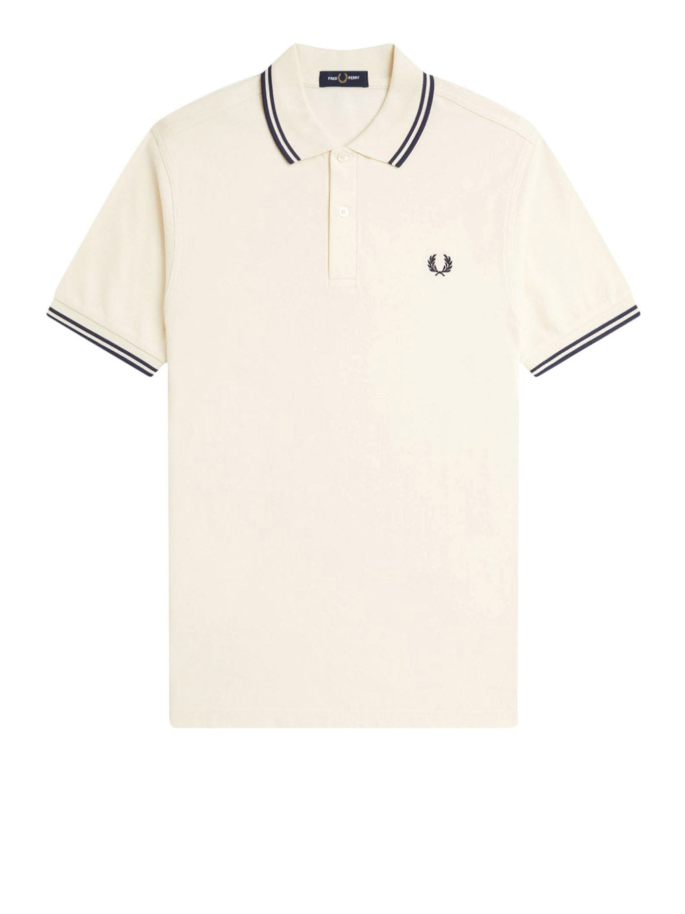 Polo Fred Perry Twin Tipped Uomo - Avorio