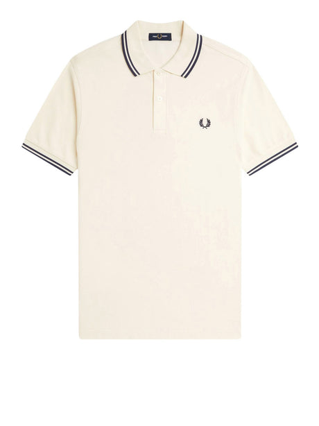 Polo Fred Perry Twin Tipped Uomo - Avorio