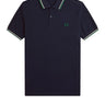 Polo Fred Perry Twin Tipped Uomo - Blu