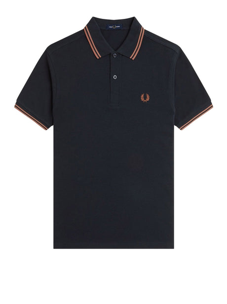Polo Fred Perry Twin Tipped Uomo - Blu