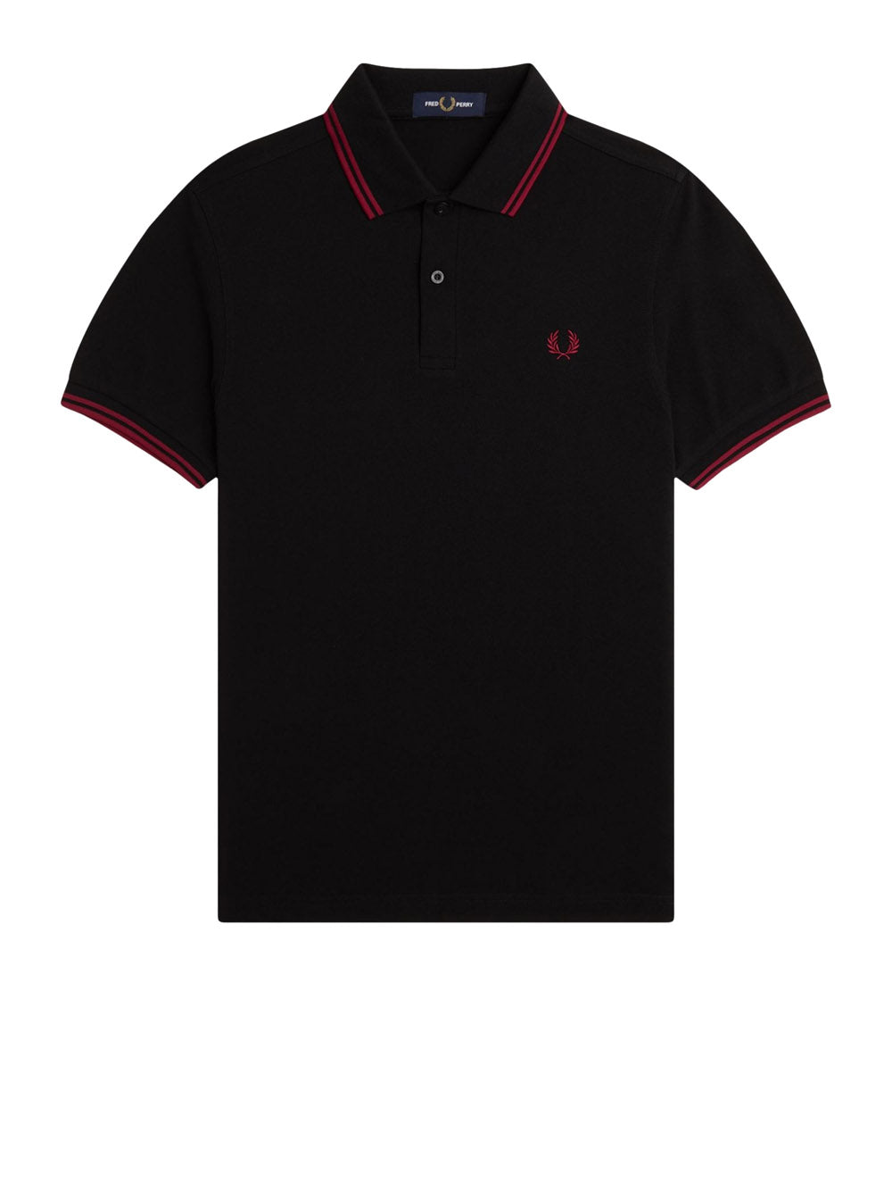 Polo Fred Perry Twin Tipped Uomo - Nero