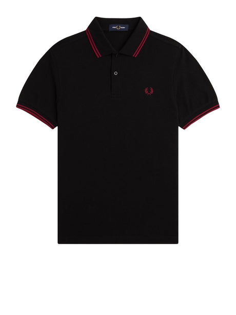 Polo Fred Perry Twin Tipped Uomo - Nero