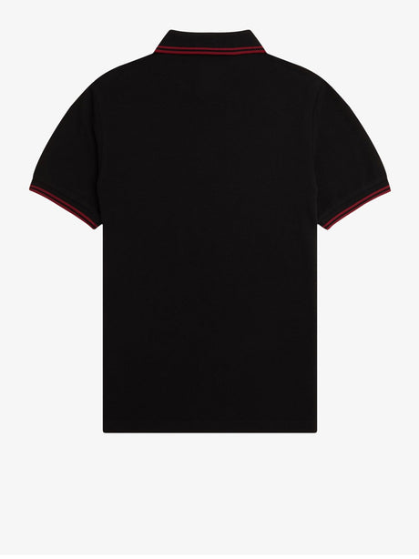Polo Fred Perry Twin Tipped Uomo - Nero