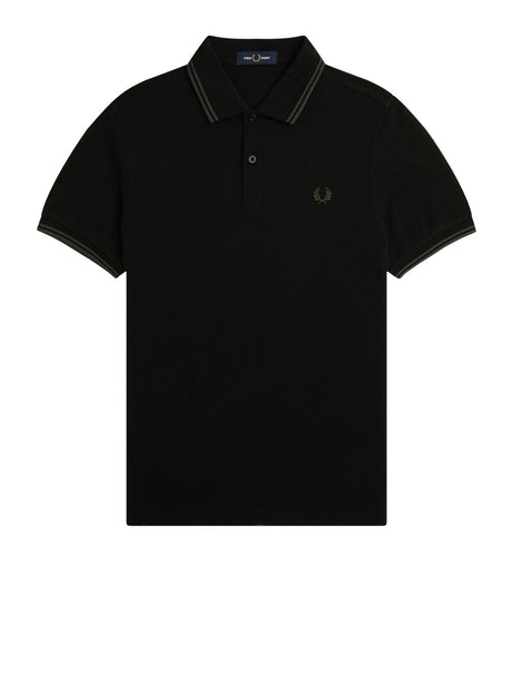 Polo Fred Perry Twin Tipped Uomo - Nero
