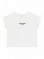 T-Shirt Crop Guess Jr Bambina - Bianco