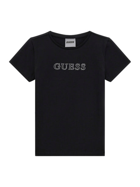T-Shirt Minime Guess Jr Bambina - Nero