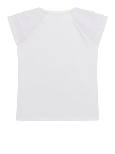 T-shirt Guess jr Bambina - Bianco