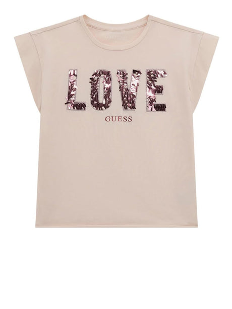 T-shirt Midi Guess jr Bambina - Rosa