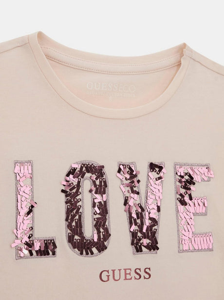 T-shirt Midi Guess jr Bambina - Rosa