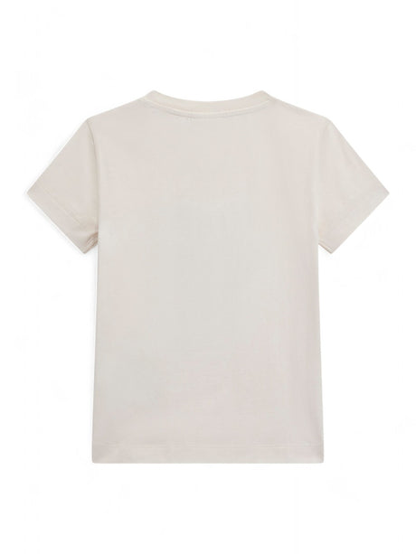 T-Shirt Minime Guess Jr Bambina - Avorio