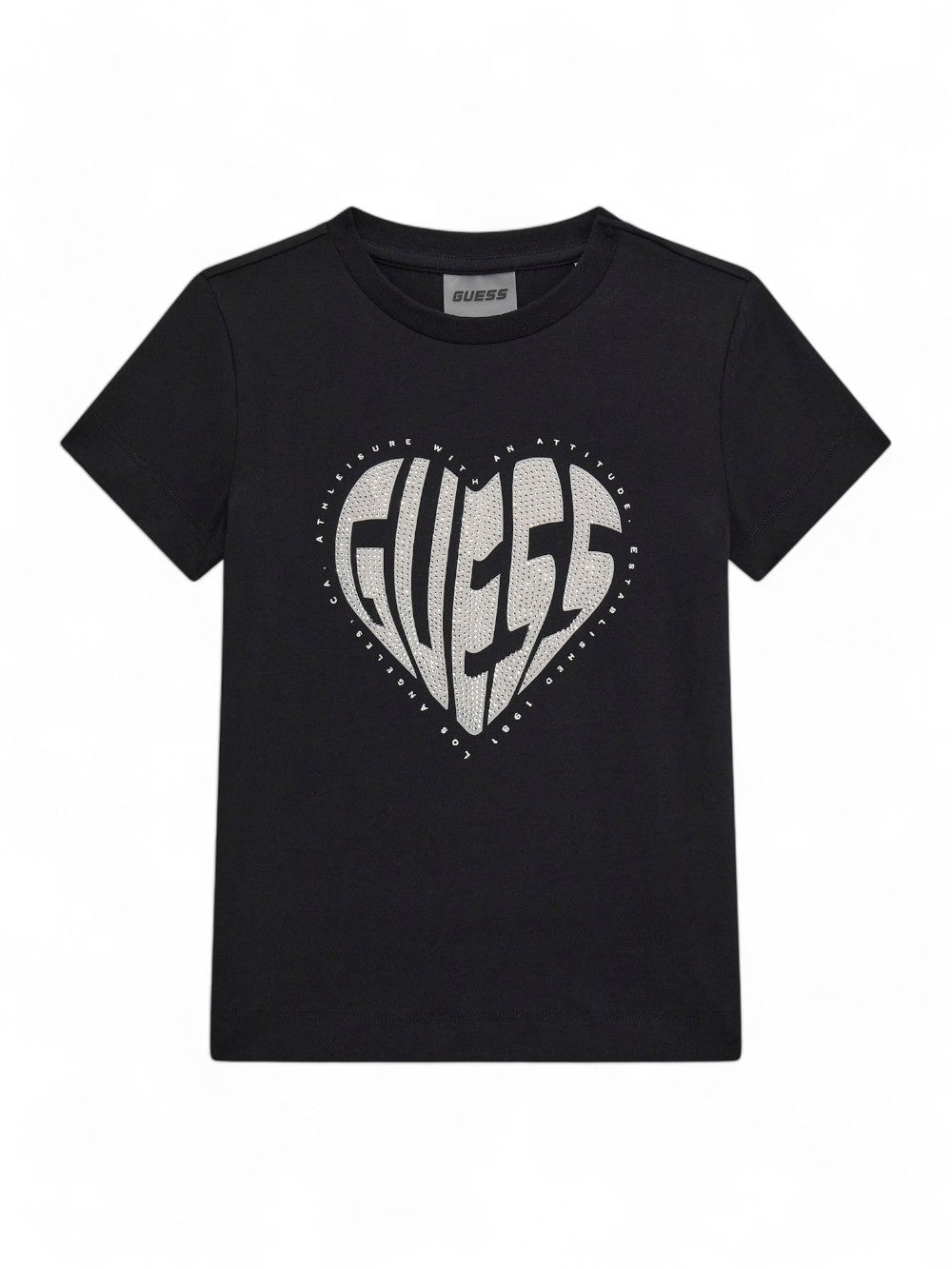 T-Shirt Minime Guess Jr Bambina - Nero