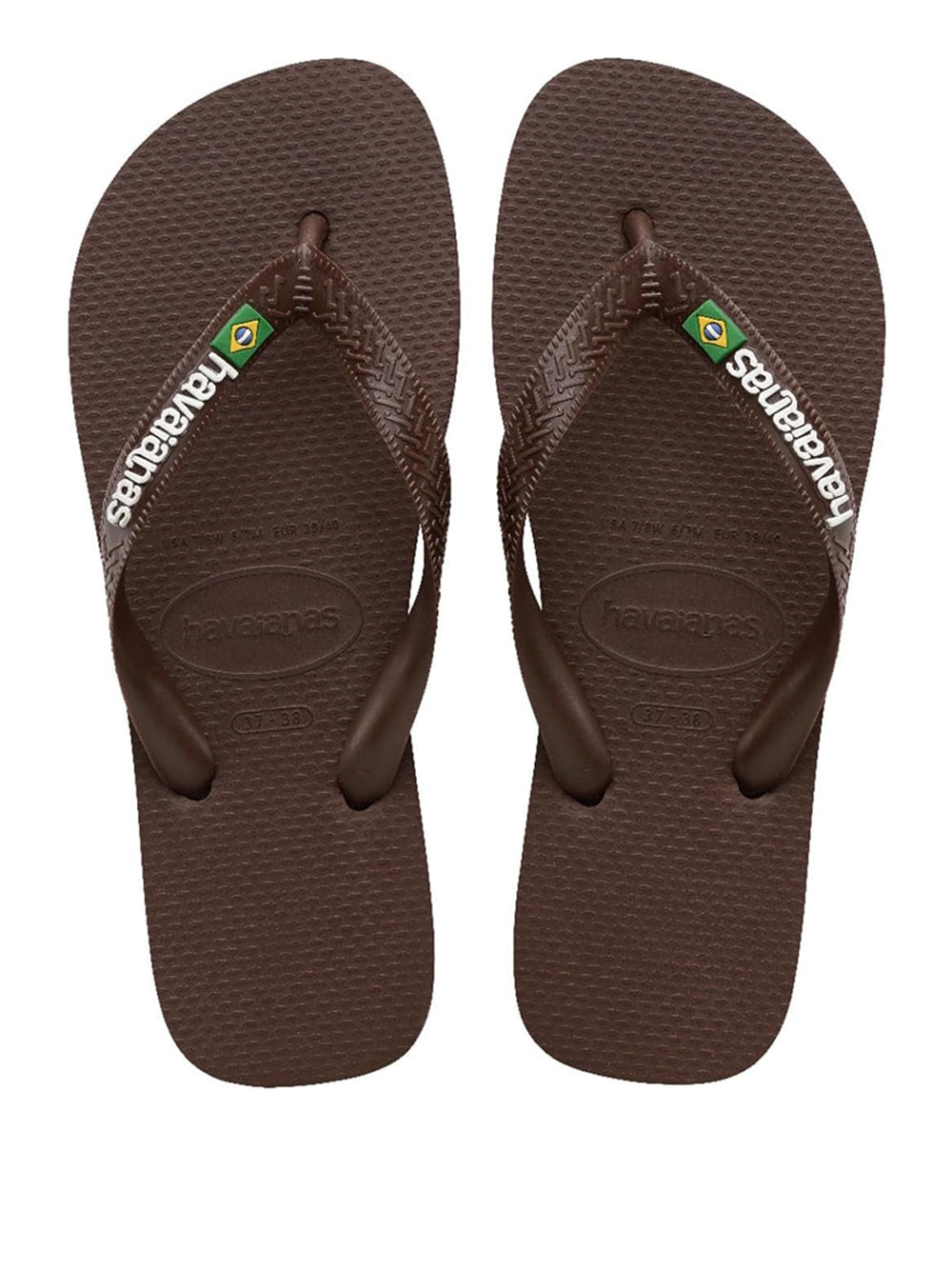 Infradito Brasil Logo Havaianas Unisex - Marrone