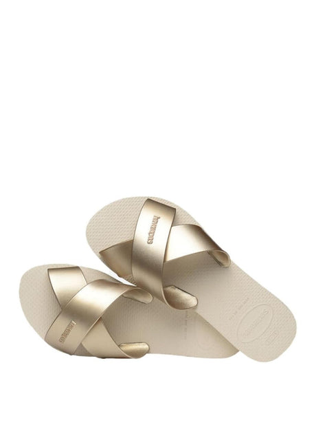 Infradito Aqua Metallic Havaianas Donna - Beige