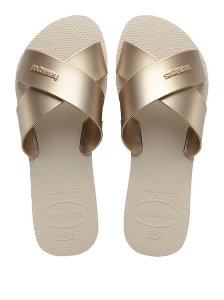 Infradito Aqua Metallic Havaianas Donna - Beige